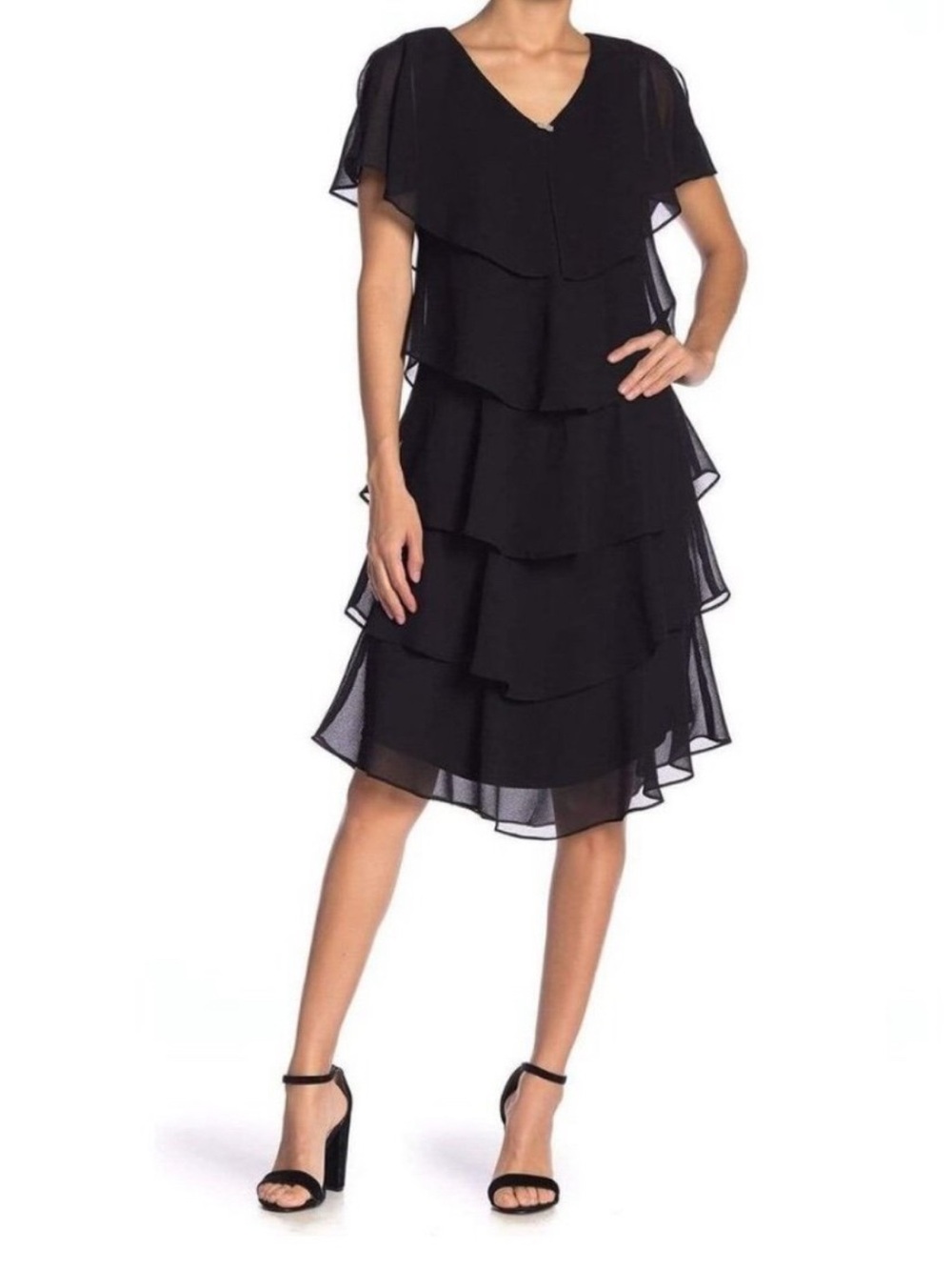 Black layered dress